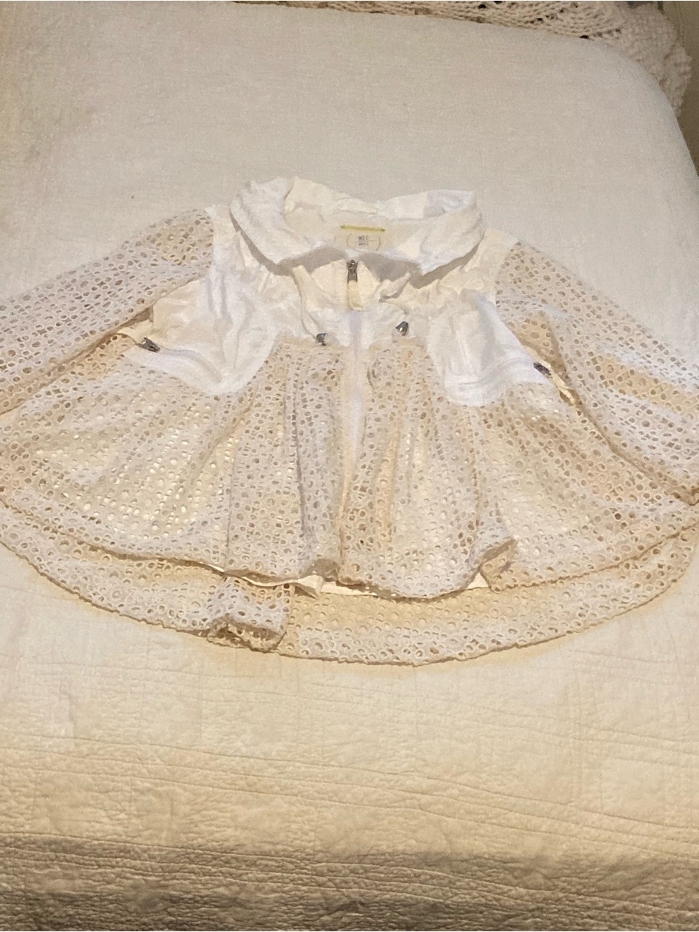 EUC Hei Hei Cream Eyelet Jacket Size XXSP